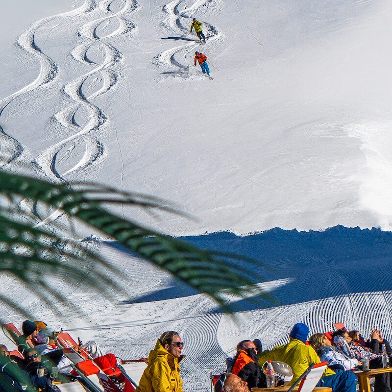 Jochpass powder eights on a sunny day in Engelberg, captured by Jana Rogers.