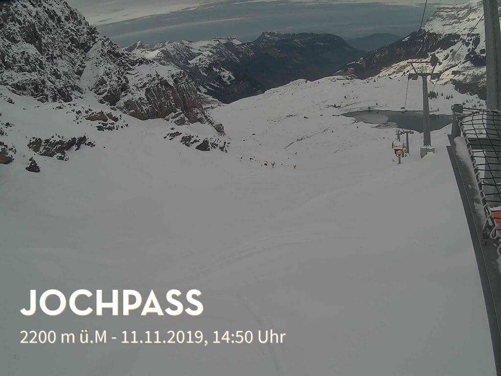 Jochpass have new snow in Engelberg, Titlis area.