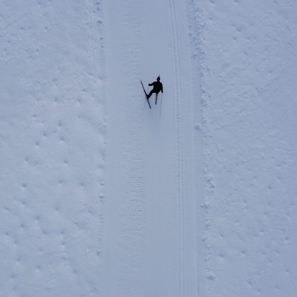 Crosscountry skiing in Engelberg.