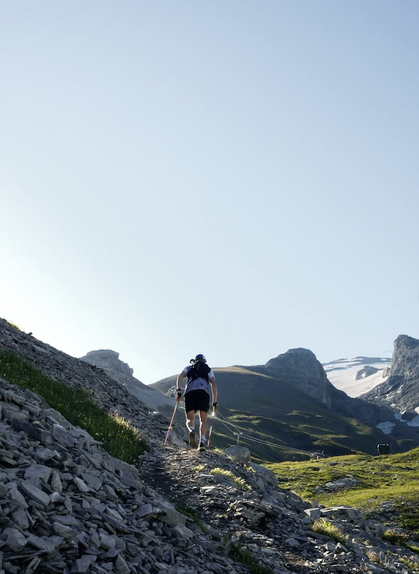Trailrunner climbing mount Titlis, Titlis Bergtrophy - Engelberg 