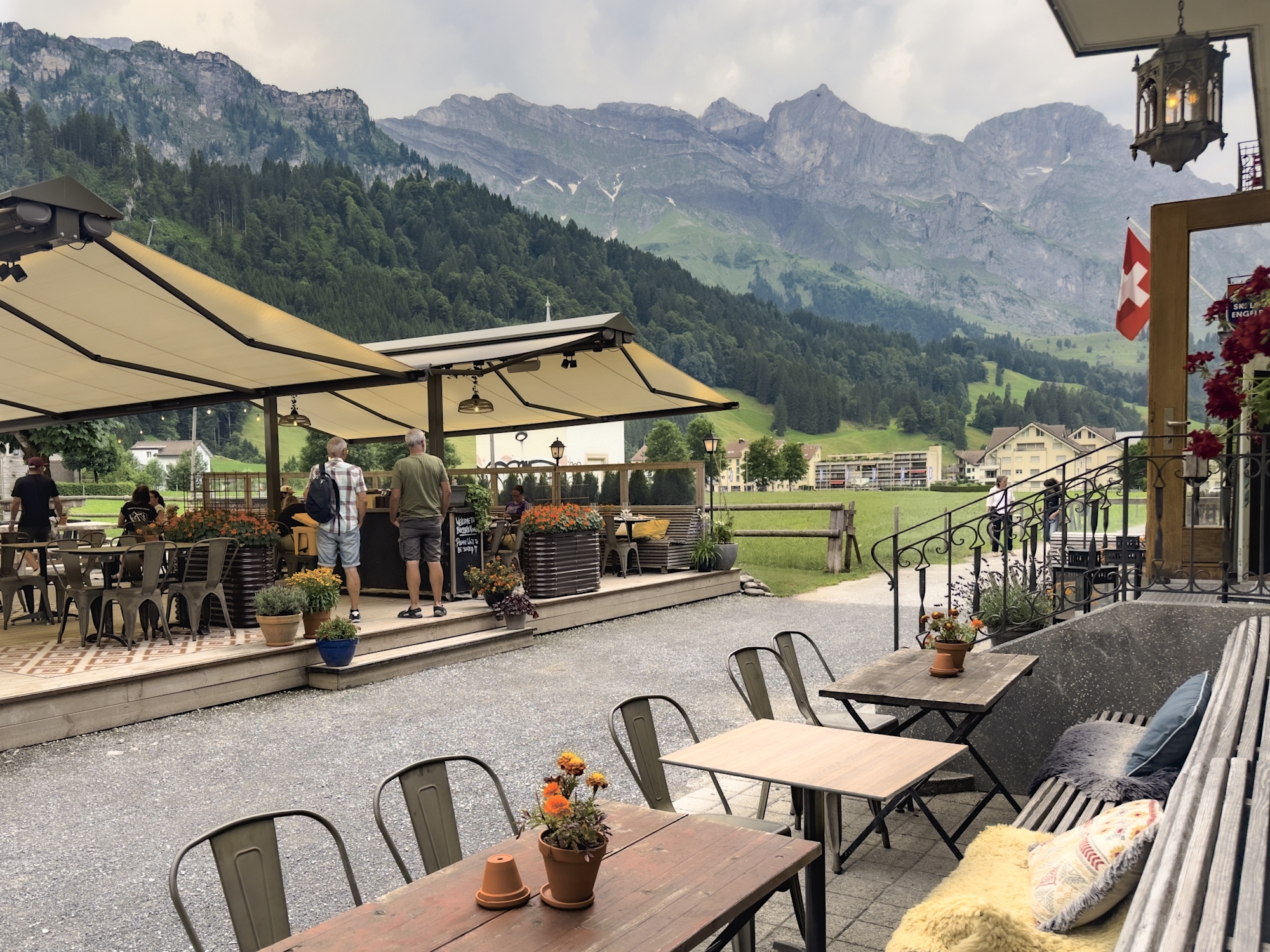 Outside terrace in engelberg!