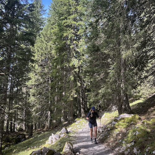 Sanne Running at the beautiful Walenpfad trail