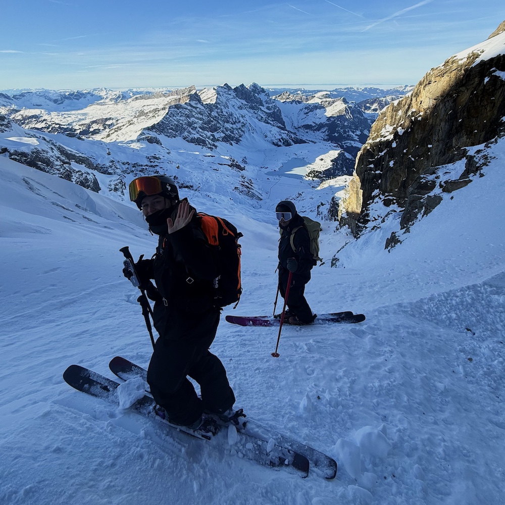 Skiing Steinberg With Oliver and Vilde, Engelberg
